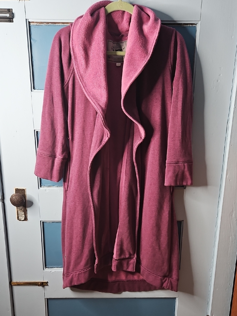 UGG Women's Pink Plush Hooded Robe Small